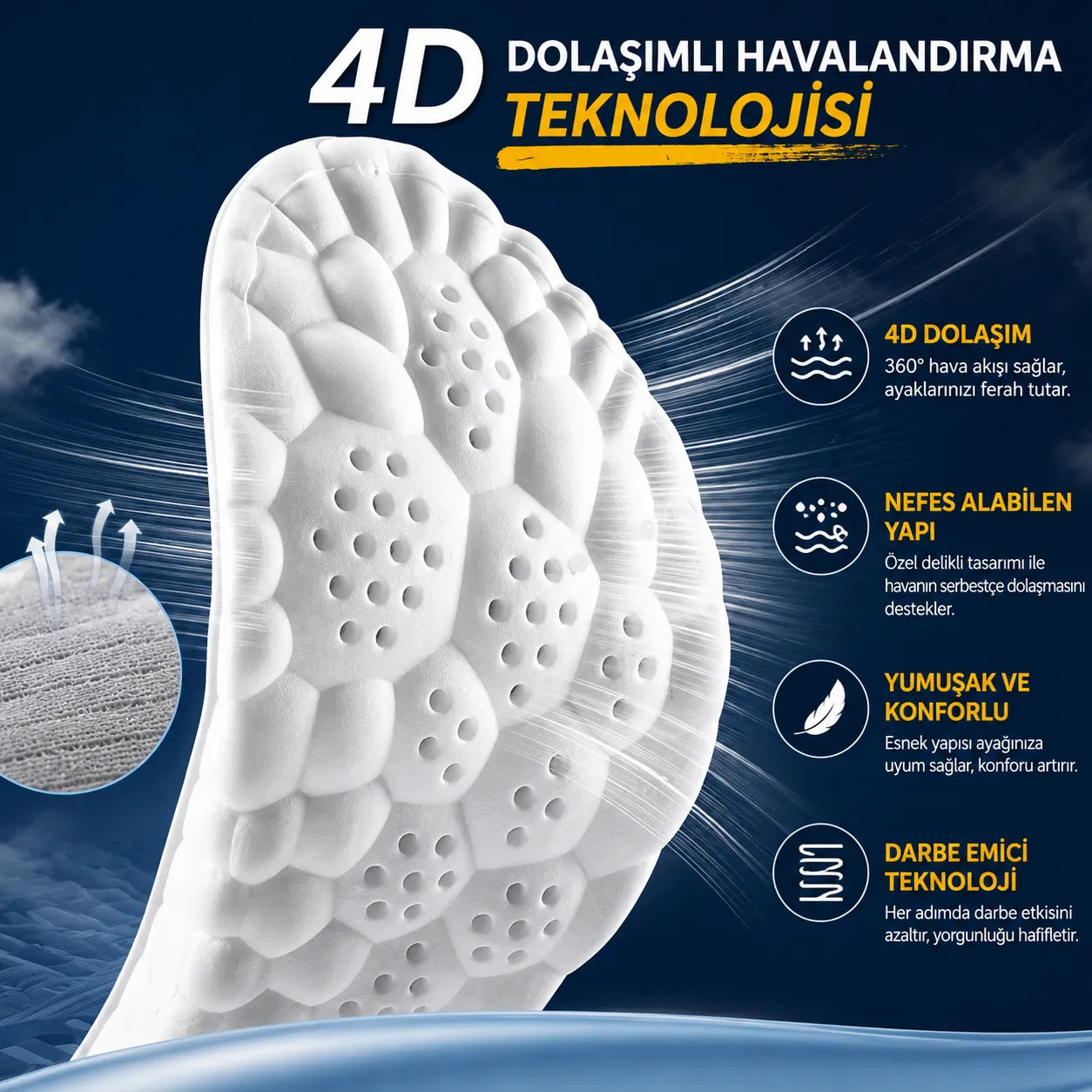 NexoLands Store 4D Masaj Destekli Tabanlık